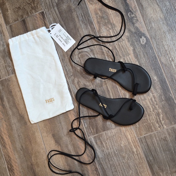 5/5.5 TKEES Jo Lace-up Sandals in Bleeker Deep Chocolate Brown, EU 36 - Picture 7 of 16